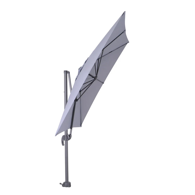 Hawaii parasol S - 250x250 cm - carbon black - licht grijs