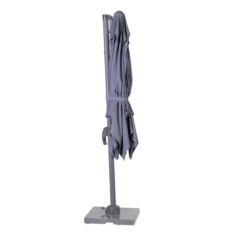 Hawaii parasol S - 250x250 cm - carbon black - licht grijs