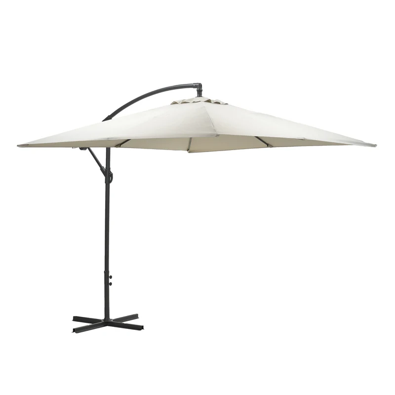 Corfu parasol - 250x250 cm - carbon black - zand