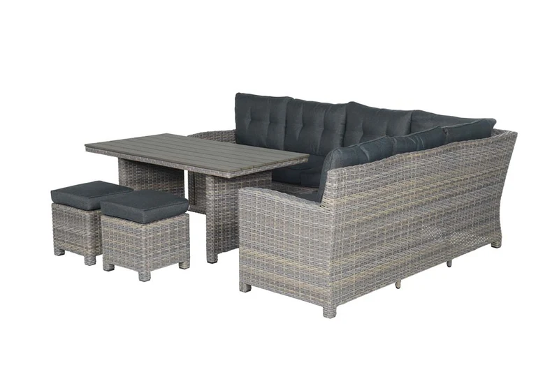Seagull lounge-diningset - 5-delig - rechts - vintage willow - reflex black