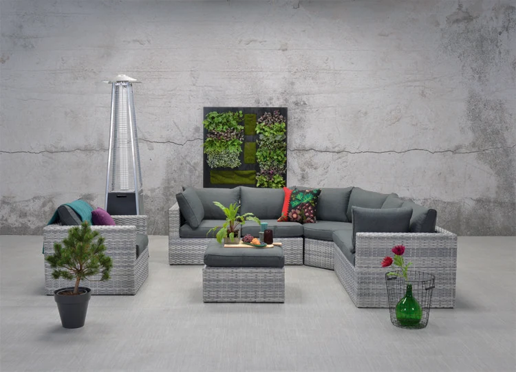 Garden Impressions Menorca lounge fauteuil - cloudy grey /refblack