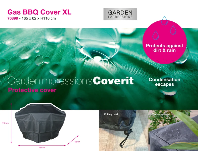 Coverit Gas BBQ hoes - maat XL - 165/85x62xH110 cm