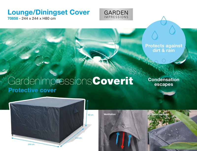 Coverit lounge-diningset hoes - 244x244xH80 cm