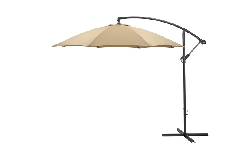 Athene parasol - Ø300 cm - carbon black - taupe