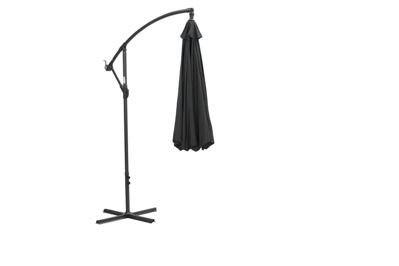 Athene parasol - Ø300 cm - carbon black - donker grijs