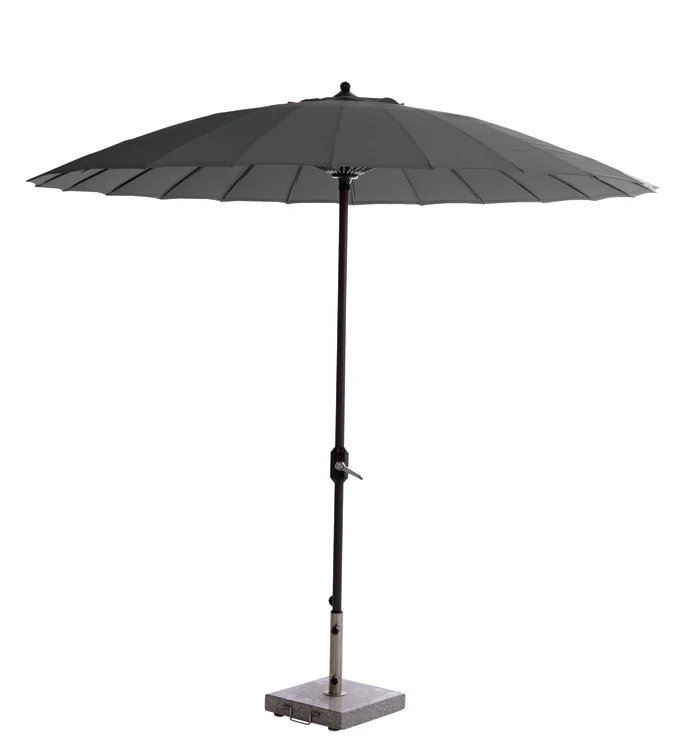 Manilla parasol - Ø250 cm - carbon black - donker grijs