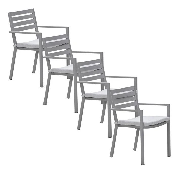 Garden Impressions Oklahoma dining stoel taupe valley sand — set van 4