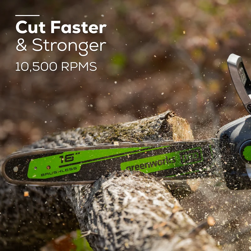 80V 16" 2.0 kW Cordless Battery Chainsaw (Tool Only)