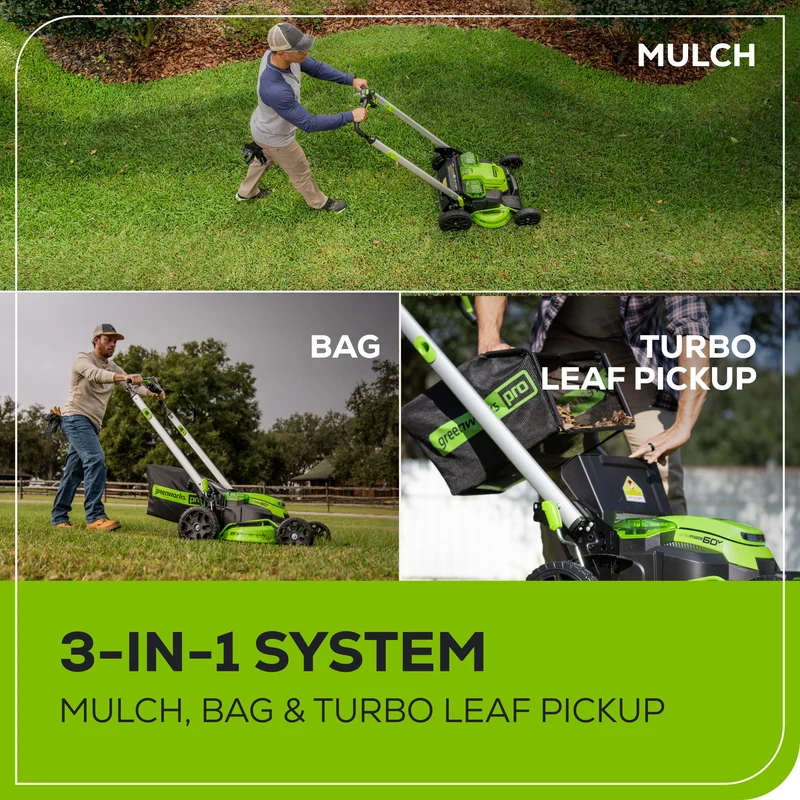 60V 25" Cordless Battery Dual Blade Self-Propelled Lawn Mower w/ Two (2) 4.0Ah Batteries & Dual-Port Charger, LM2516S