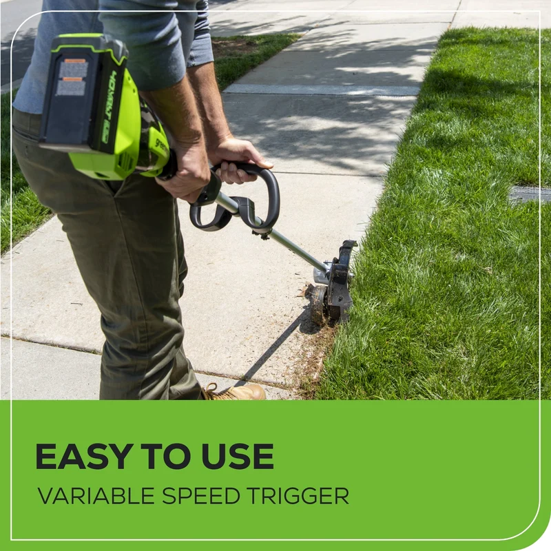 40V 8" Cordless Battery Edger and 12" String Trimmer Combo Kit w 4.0 Ah Battery and Charger
