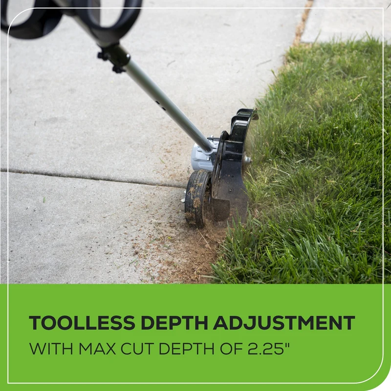 40V 8" Cordless Battery Edger and 12" String Trimmer Combo Kit w 4.0 Ah Battery and Charger