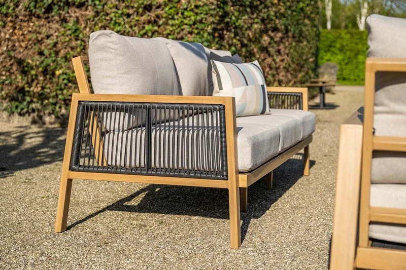 Garden Impressions Decala loungeset 4-delig light teak look desert sand