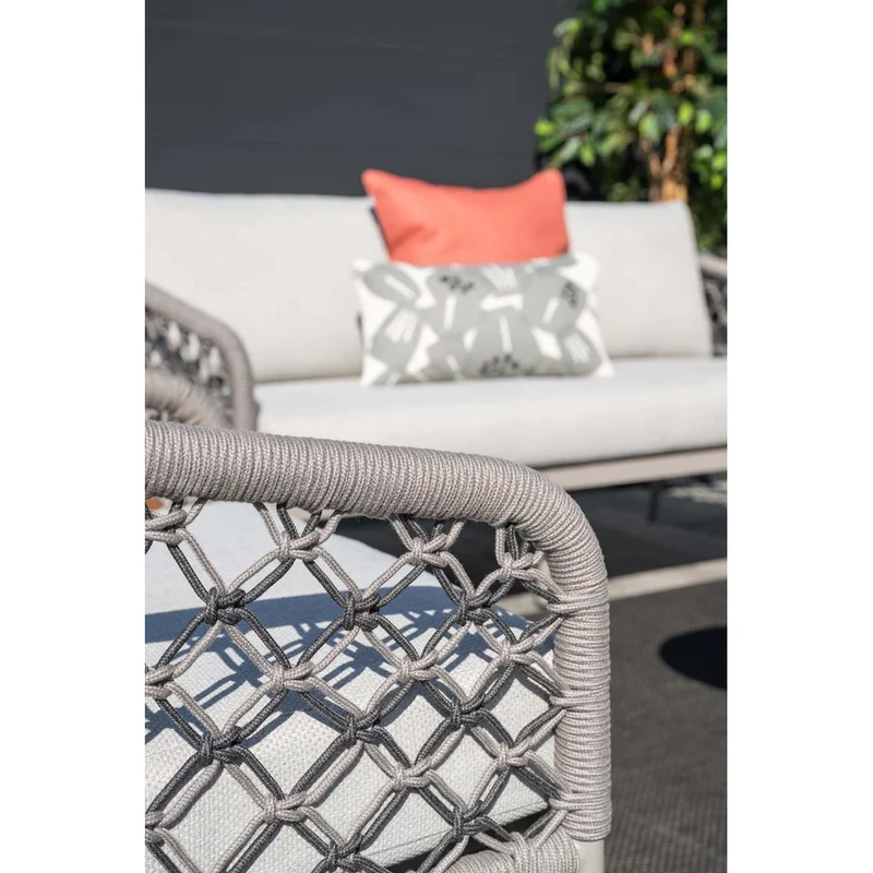 Garden Impressions Torinto loungeset 4-delig taupe rope zand