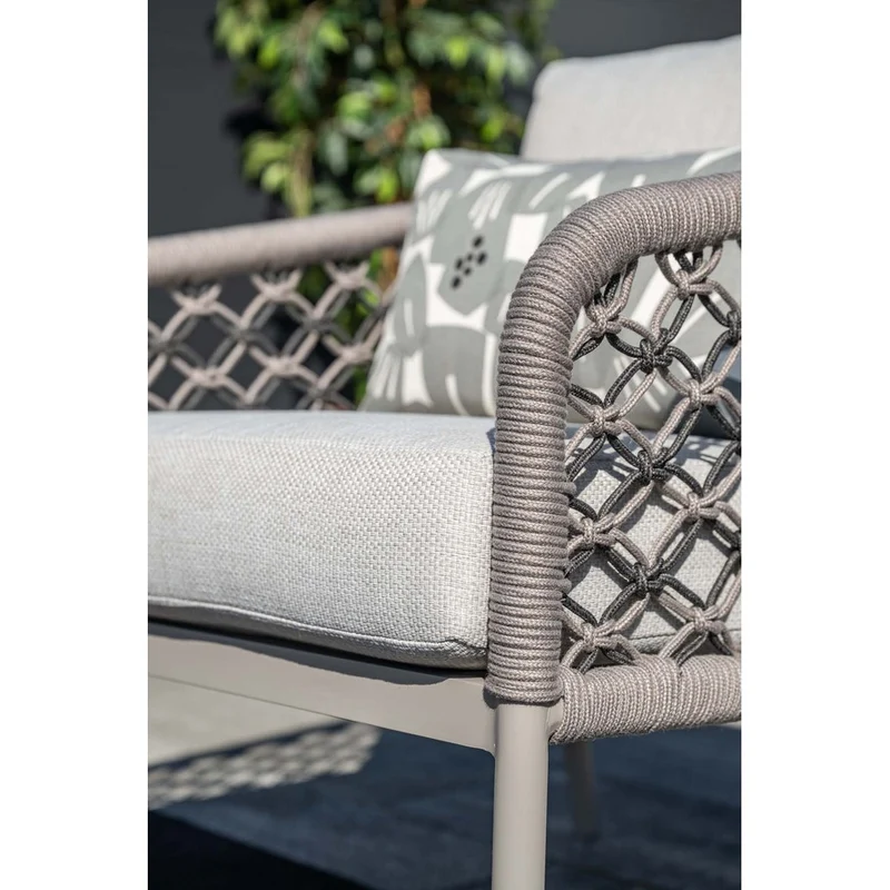 Garden Impressions Torinto loungeset 4-delig taupe rope zand