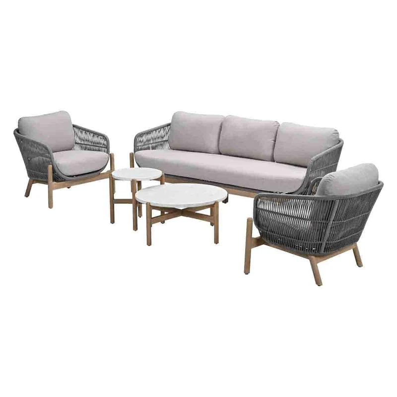 Garden Impressions Talara loungeset 5-delig acacia white wash taupe