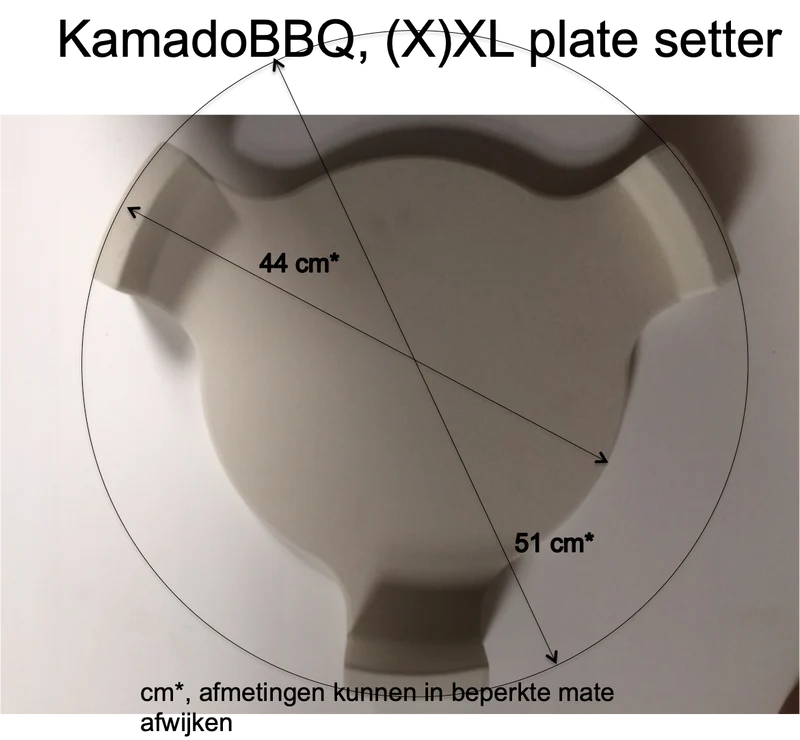 Keij Keramische Plate setter - heat deflector - hitteschild - (X)XL - 23/25 inch