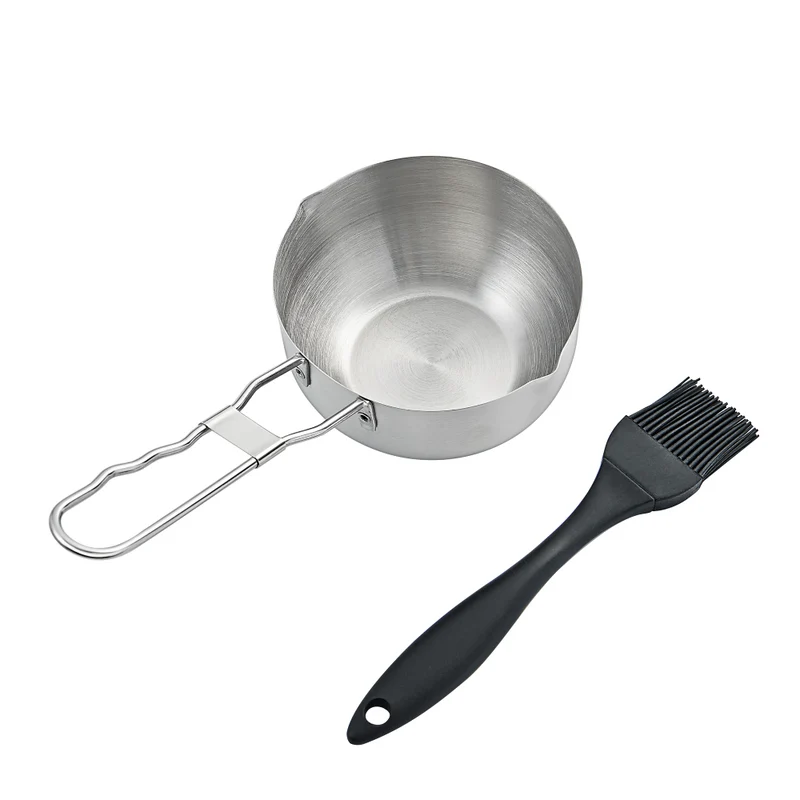 Keij RVS Sauspannetje met silicone kwast - Spices bowl with silicone brush