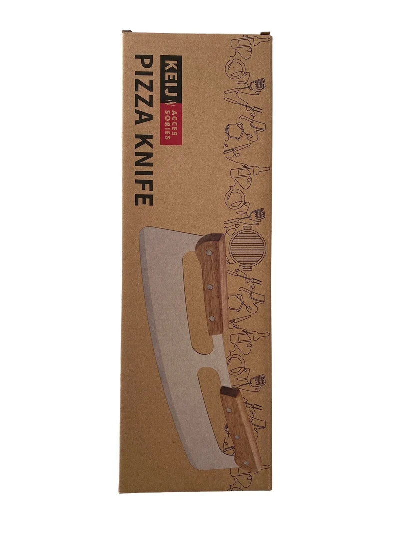 Keij Pizza mes - houten handvatten - 35 cm