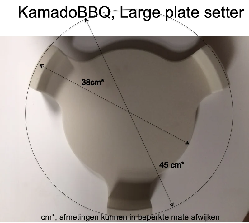 Keij Keramische Plate setter - heat deflector - hitteschild - Large - 20/21 inch