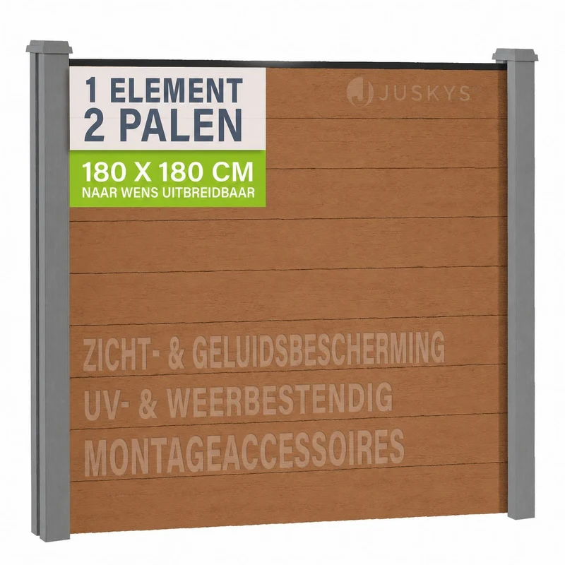 WPC Zaun aus Elementen & Pfosten