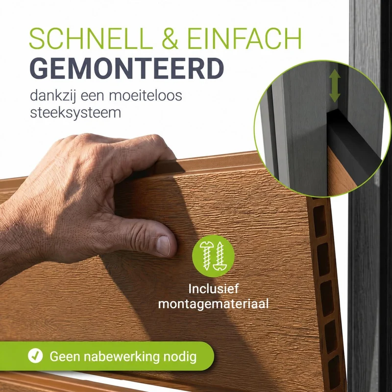 WPC Zaun aus Elementen & Pfosten