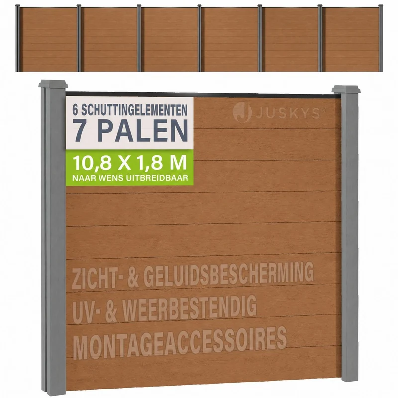 WPC Zaun aus Elementen & Pfosten