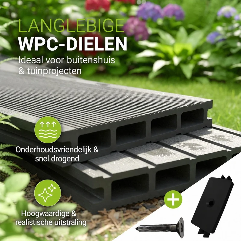 WPC Terrassendielen in Grau
