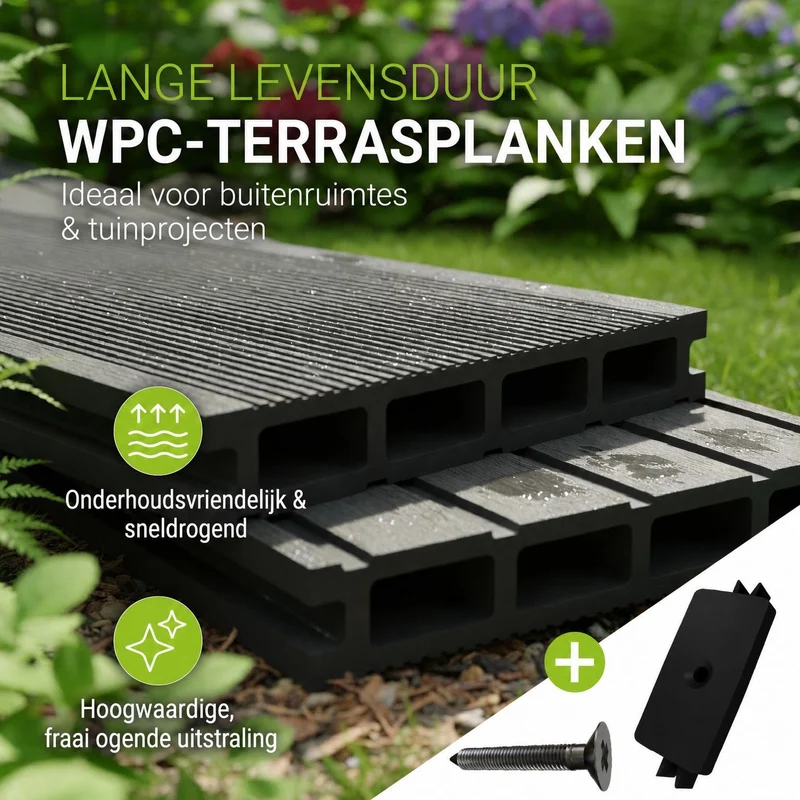 WPC Terrassendielen in Anthrazit