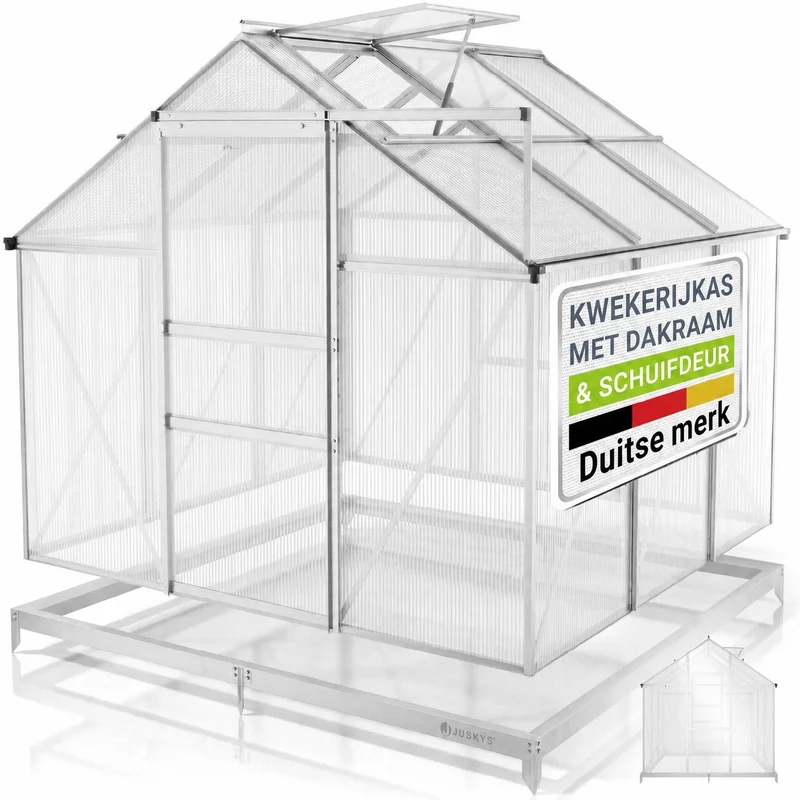 Aluminium Gewächshaus mit Fundament