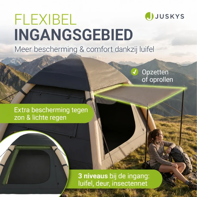 Campingzelt aufblasbar für 1-4 Personen