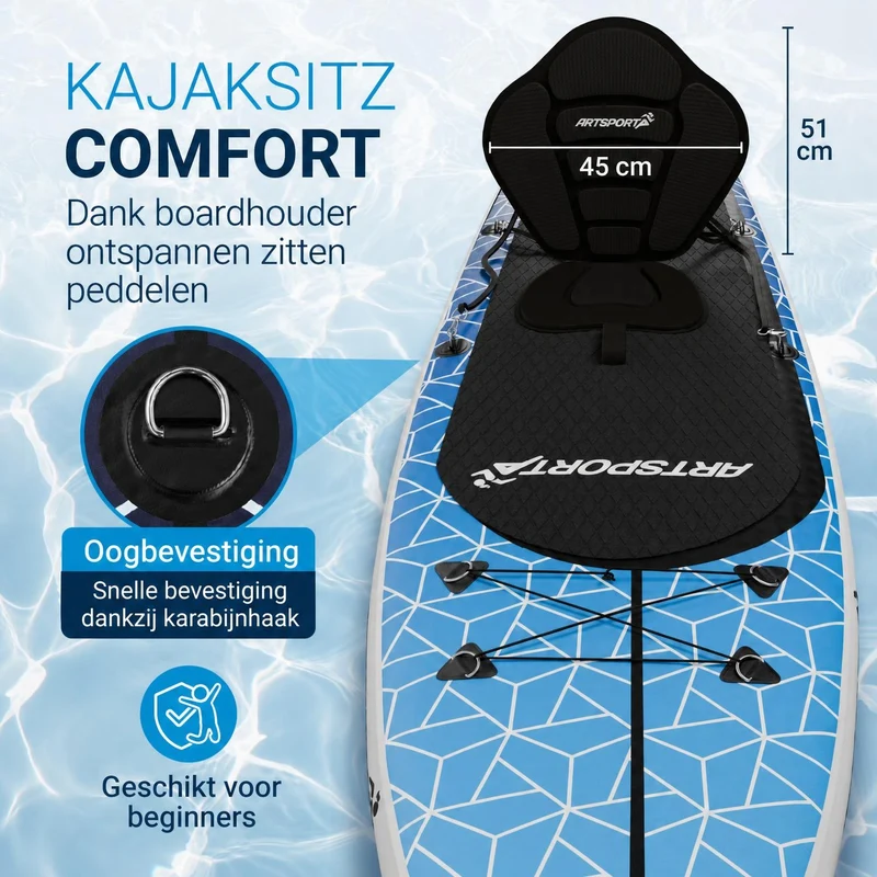 Stand Up Paddling Board mit Kajaksitz