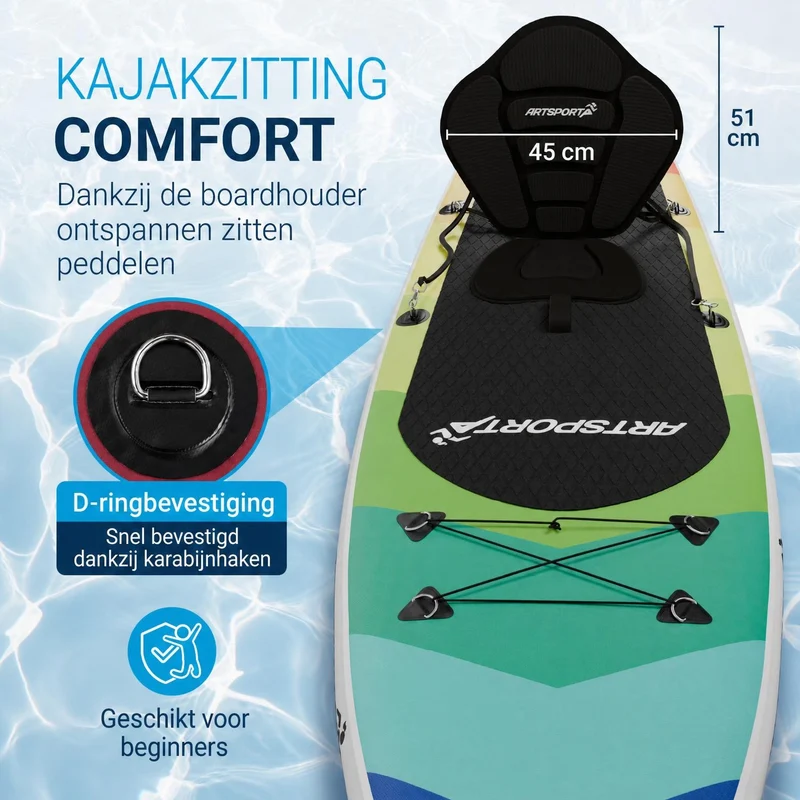 Stand Up Paddling Board mit Kajaksitz