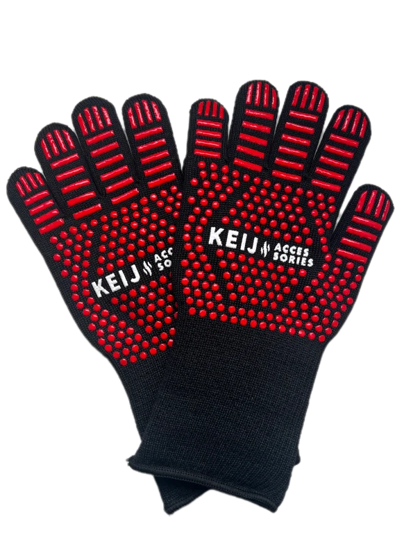 Keij Set Barbecue handschoenen - hitte bestendig - Aramide & Silicone