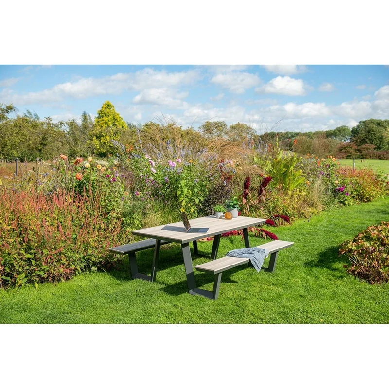 Bell picknick set - 280x178 cm - carbon black - light teak Vironwood