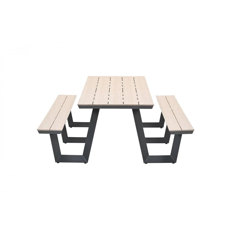 Bell picknick set - 280x178 cm - carbon black - light teak Vironwood