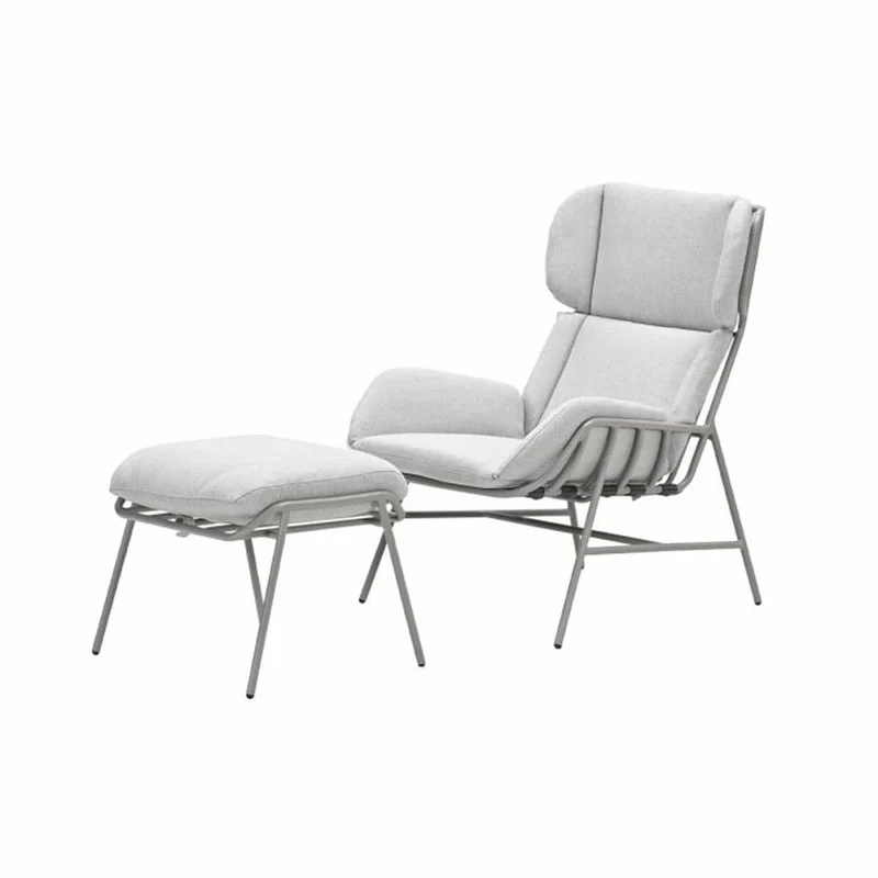 Livorno loungestoel incl. voetenbank taupe