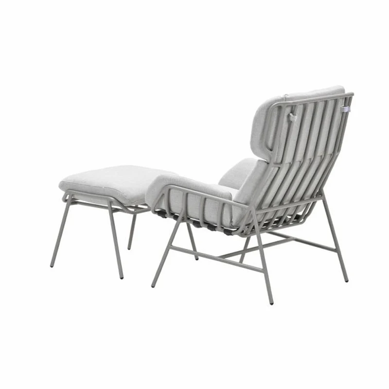 Livorno loungestoel incl. voetenbank taupe