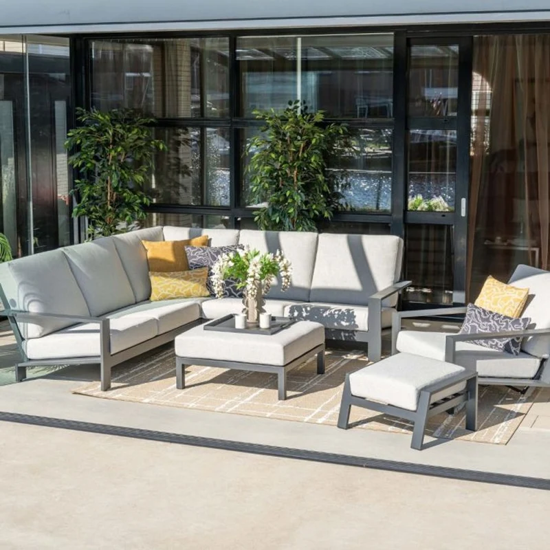 Lincoln loungeset antraciet - Garden Impressions