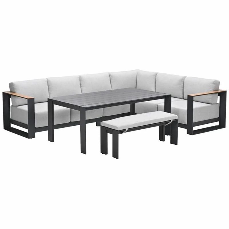 Levanto lounge dining set 6-delig - Taupe / Valley Sand