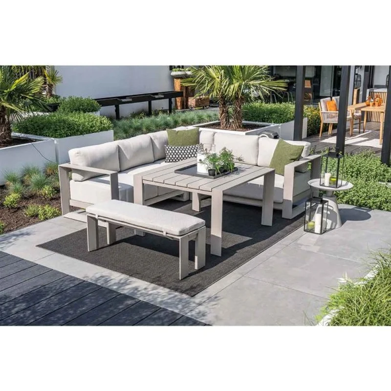 Levanto lounge dining set 6-delig - Taupe / Valley Sand