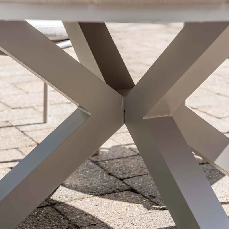 Porto tuinset 6-delig - Edison ronde tuintafel Ø148 cm