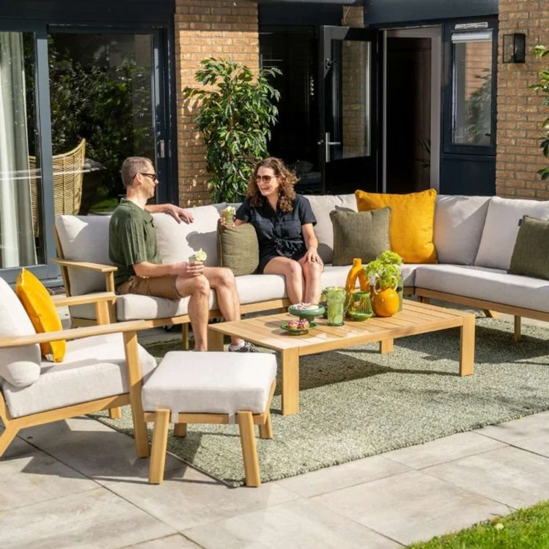 Havana loungeset 5-delig - Natural Teak Look