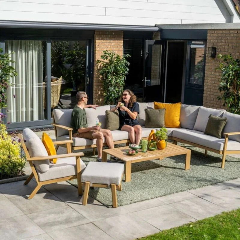 Havana loungeset 5-delig - Natural Teak Look