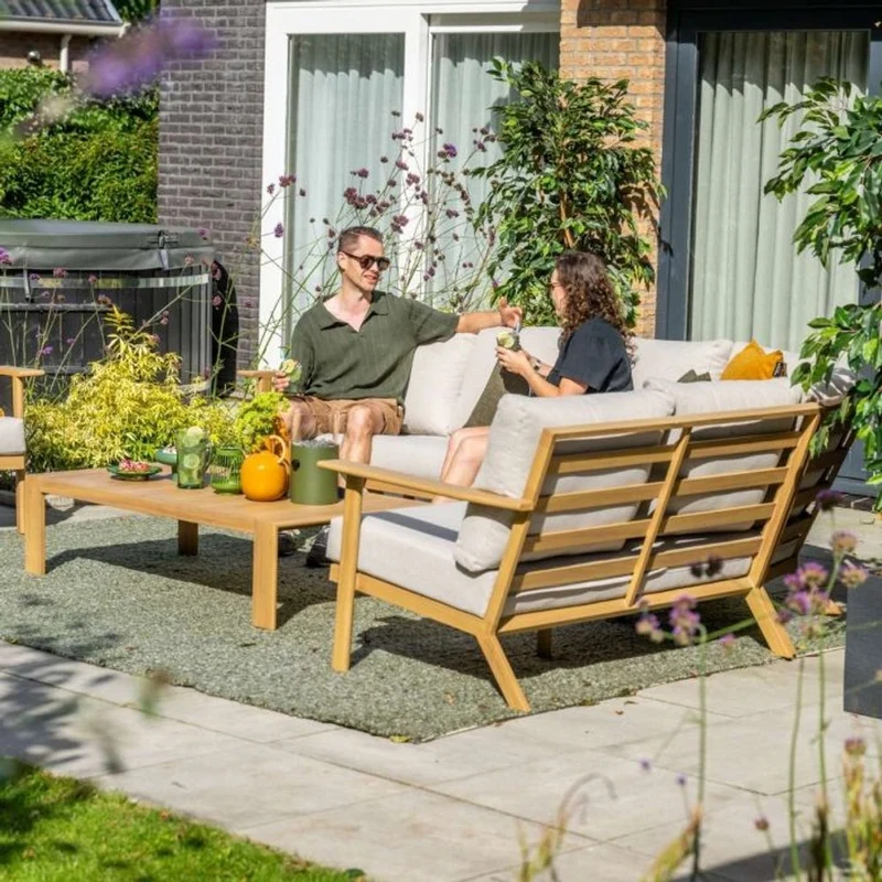 Havana loungeset 5-delig - Natural Teak Look