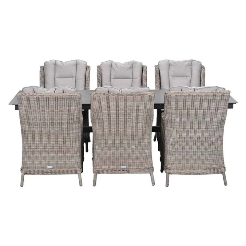 Osborne tuinset 7-delig Vintage Willow - Centostone Napoli Sand tuintafel 240x100 cm