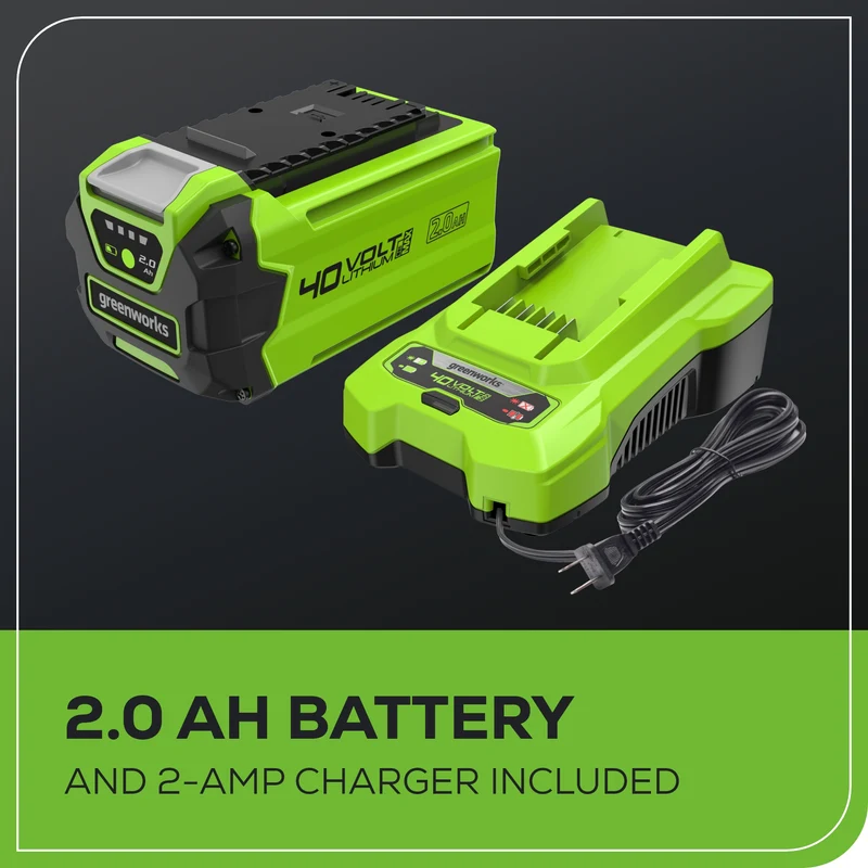 40V 13" Gen 2 Cordless Battery String Trimmer / Edger: 2.0 Ah Battery and Charger