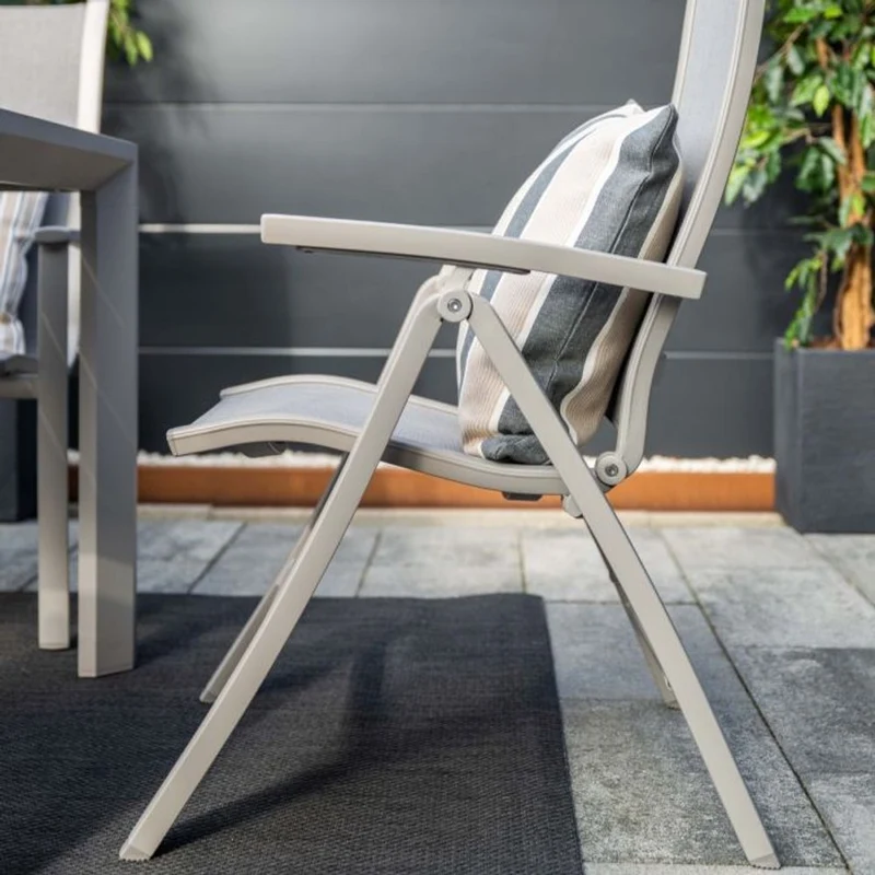 Kyoto tuinset 6-delig Taupe - Edison ronde tuintafel 148 cm
