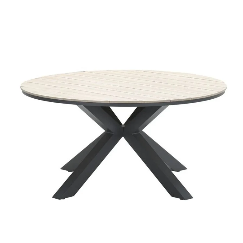 Osborne tuinset 6-delig Vintage Willow - Edison ronde dining tafel 148 cm
