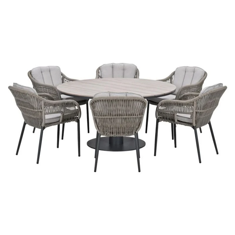 Pescara tuinset 7-delig - Newton ronde dining tafel 150 cm