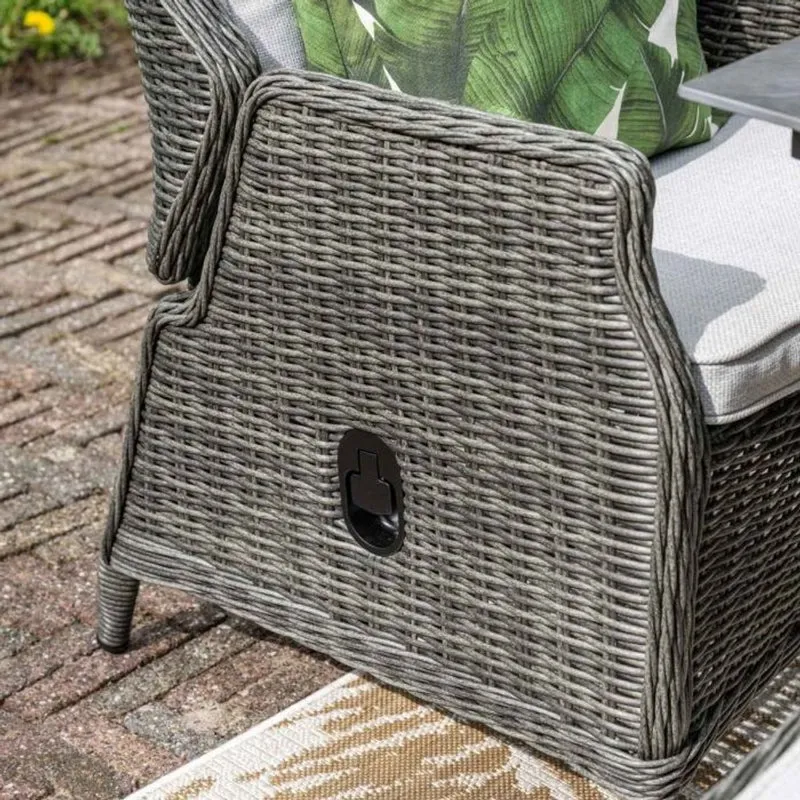 Osborne verstelbare tuinset 7-delig Earl Grey met Scotland tafel Napoli Grey 230x115 cm